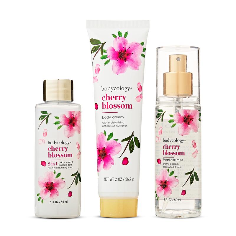 Bodycology Cherry Blossom Stocking Stuffer Trio, 4 Pieces