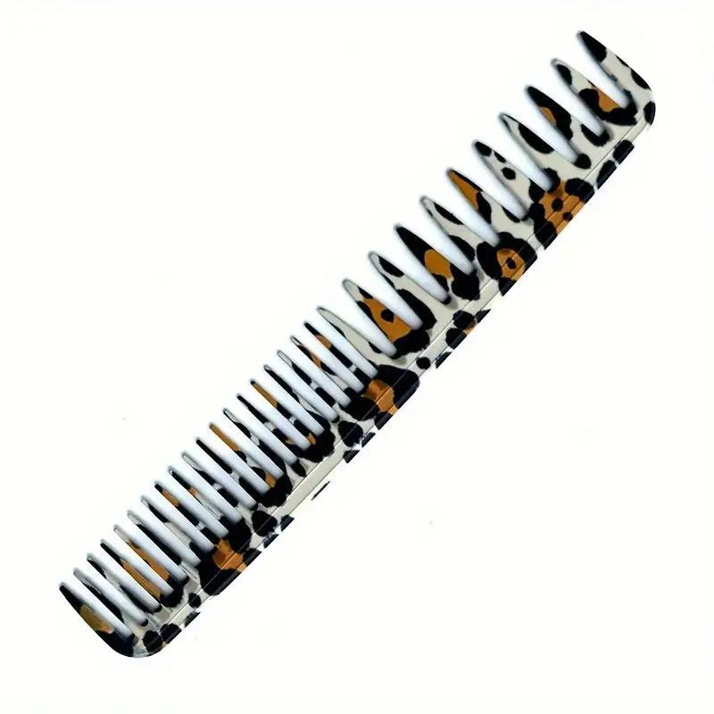 Leopard Pattern Hair Styling Comb Set, 6 Counts set Professional Hair Comb, Hairdressing Comb for Women & Men, Hairdressing Tool