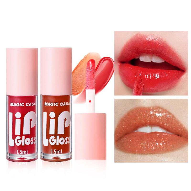 Long Lasting Lip Oil, 6 Counts box Moisturizing Lip Gloss, Glossy Lip Glaze Stick, Plumping Lip Oil for Girls & Women Daily Lip Makeup