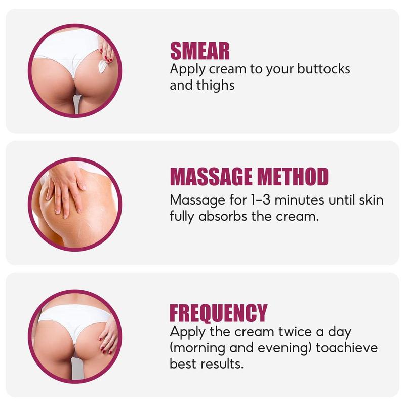 Caffeine Firming Buttock Cream, Deep Moisturizing Buttock Massage Lifting Cream, Daily Body Care Product for Women