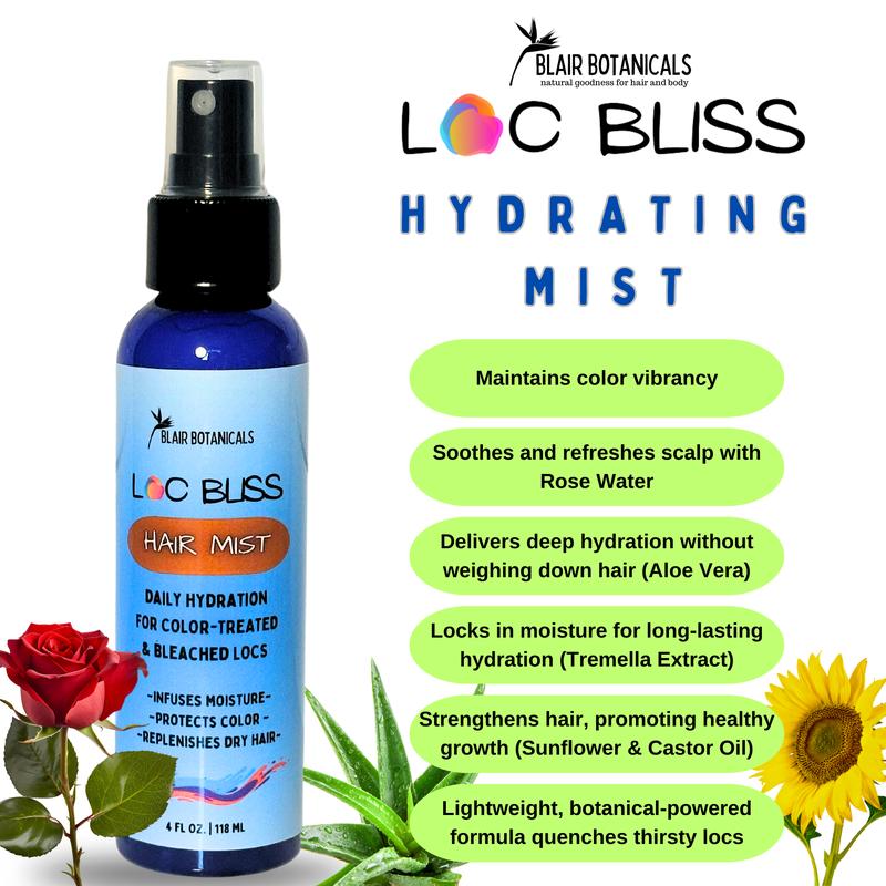 Loc Bliss Moisture Care - Hydration Mist Haircare Moisturize Aloe Blend Daily Frizz