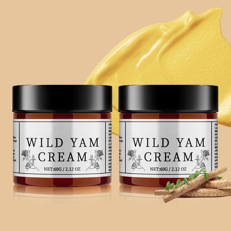 Wild Yam Cream, 2 Counts set Natural Moisturizing Cream for Women, Deep Moisturization Skin Care Product for Women & Men