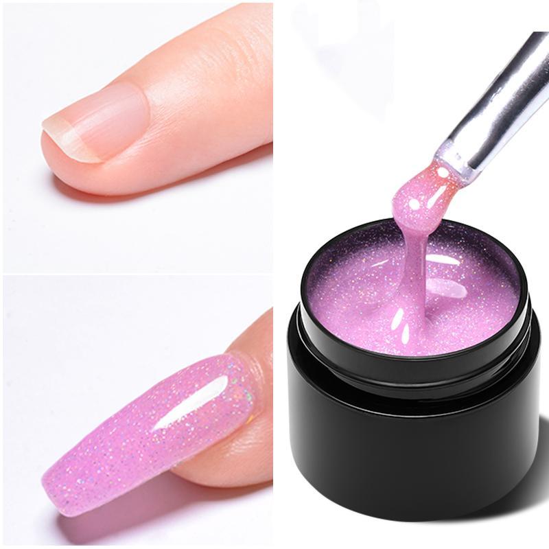 8ml Glitter Acrylic Poly UV Gel Polish (1 Piece), UV LED Gel Varnish Soak Off UV Nail Art, DIY Nail Art For Women & Girls