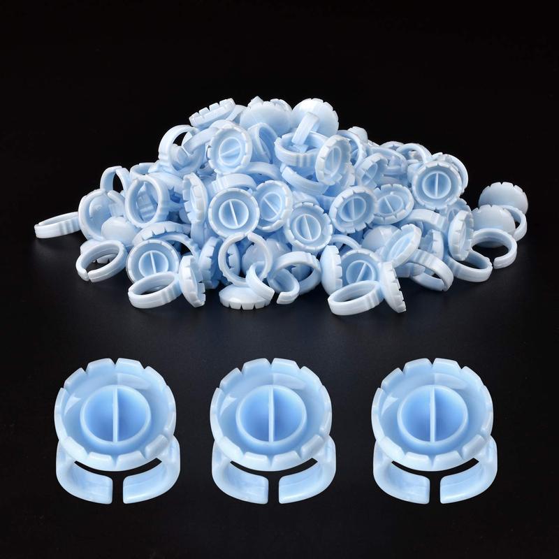 25pcs pack Glue Holder With Finger Ring, Eyelash Adhesive Holder, Makeup Tool For Women