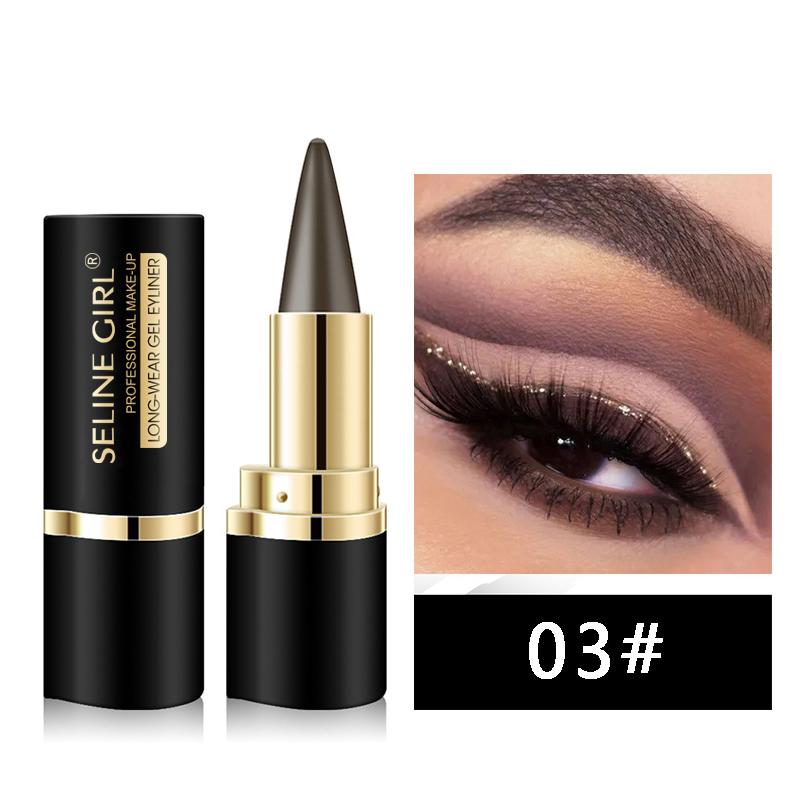 Black Eyeliner Pencil Waterproof Eye Enhancing Stick Solid Thick Gel Smooth 24 Hours Long Lasting Smoky Eye Liner, Cosmetic Beauty Lipliner, Quick Drying Eyeliner Pen, Professional Daily Makeup Accessories, Beetlejuice Makeup