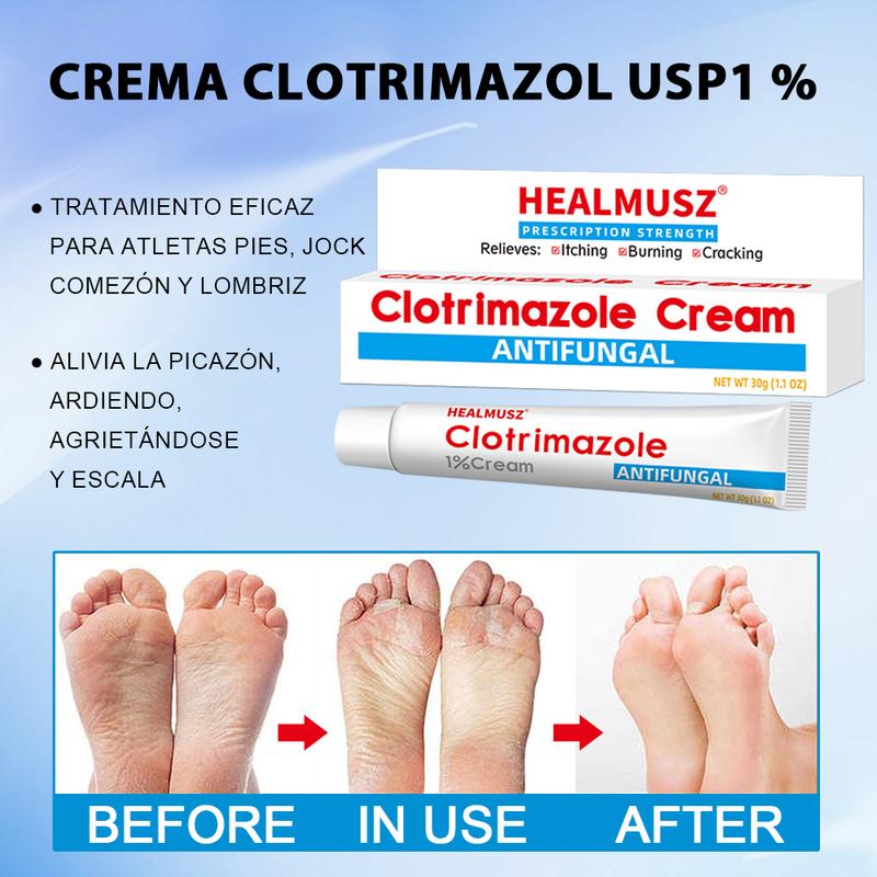 HEALMUSZ Antibacterial Care Foot Cream - Antifungal Skin Treatment for Itching, Burning and Cracking