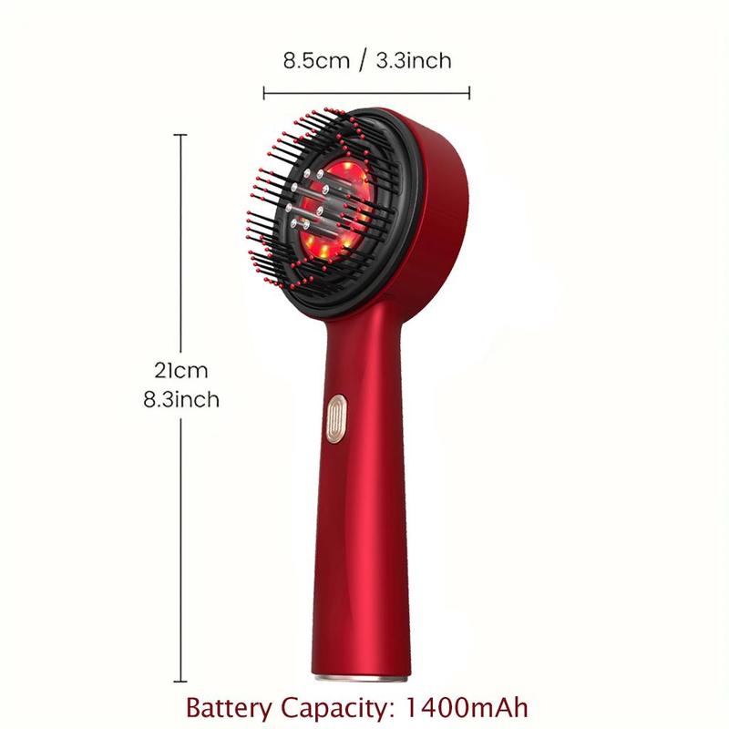 Portable Electric Hair Scalp Massager With IPX7 Waterproof, Cordless Hair Massage Comb With 3 Modes, Red Light Hair Care Comb With Essence Liquid Introduction Applicator, Comfort Hair Care Product For Home & Travel Use