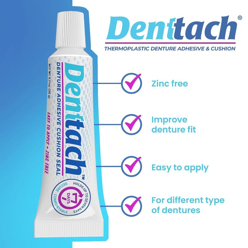 [HOT 2024 - COMBO 3 PACK] Denttach Thermoplastic Adhesive for hold of Dentures up to 7 Days without Glue with Updated Instructions - BLACK FRIDAY SALE 51%