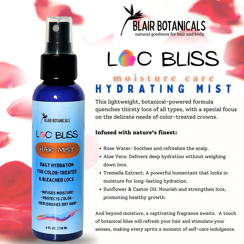 Loc Bliss Moisture Care - Hydration Mist Haircare Moisturize Aloe Blend Daily Frizz