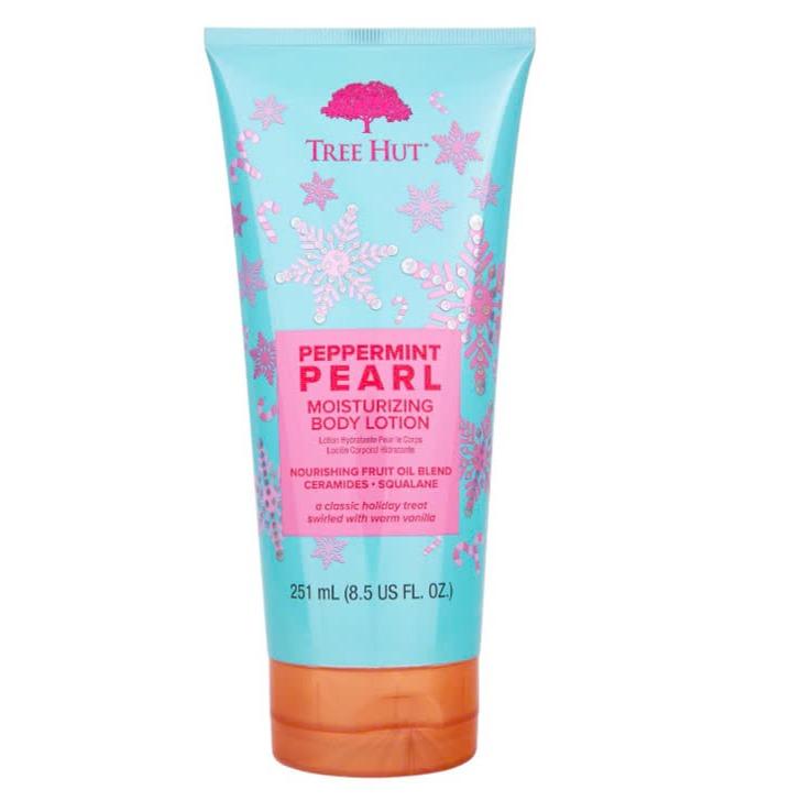 Tree Hut Peppermint Pearl Body Lotion | Limited Edition Holiday | Ceramide and Squalene Formula Helps Protect Skin | Long-lasting Hydration Leaves Skin Feeling Soft & Moisturized | 8.5 fl oz.