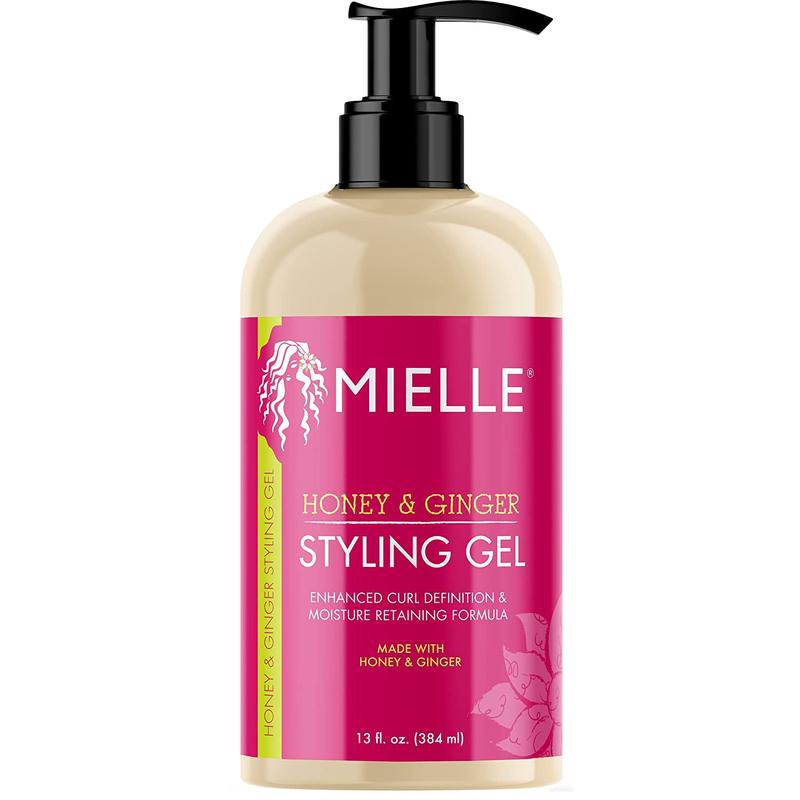 Mielle Organics Honey & Ginger Styling Gel for Enhanced Curl Definition and Moisture Retaining with Aloe for Dry, Curly, Thick, and Frizzy Hair, Non-Sticky, 13 Ounces Mielle Organics