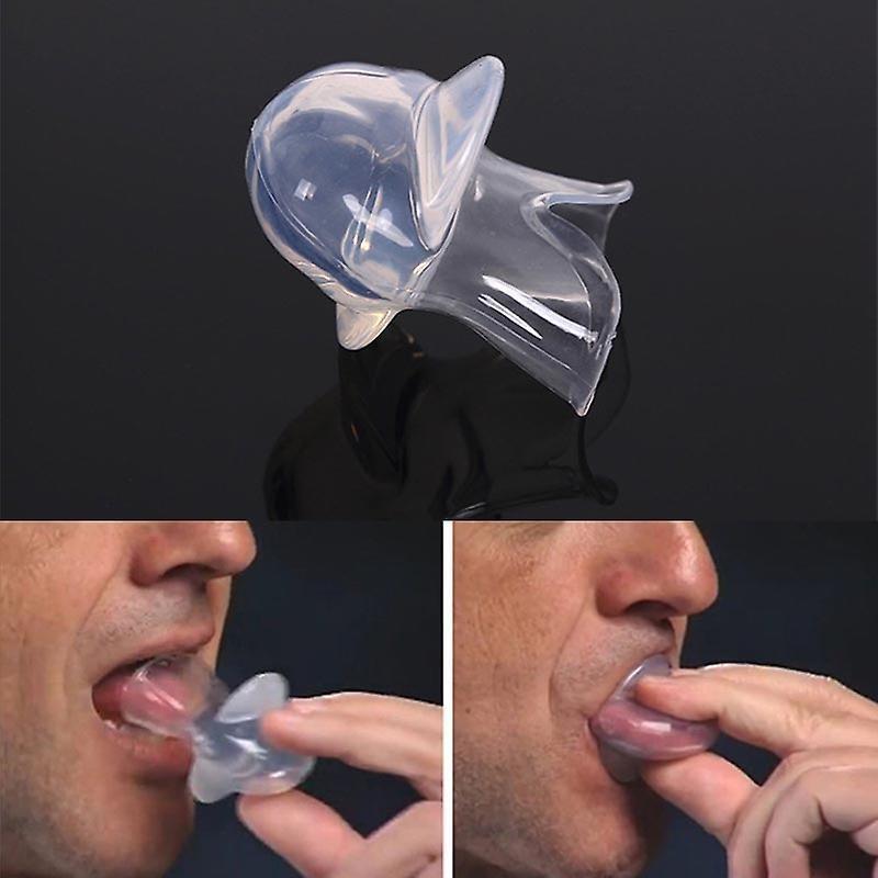 Silicone Anti Snore Tongue Retaining Device with Case for Better Breathing and Sleep Lightweight Storage