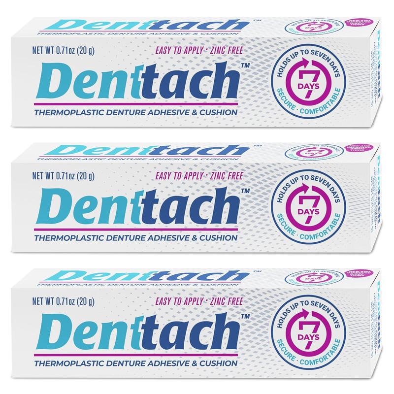 [HOT 2024 - COMBO 3 PACK] Denttach Thermoplastic Adhesive for hold of Dentures up to 7 Days without Glue with Updated Instructions - BLACK FRIDAY SALE 51%