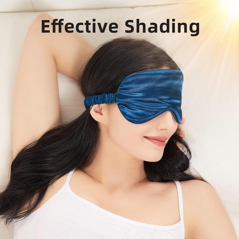 Double-sided Silk Eye Mask, 4 Counts set Breathable & Blackout Eye Cover for Sleep, Eye Care Mask for Home & Travel