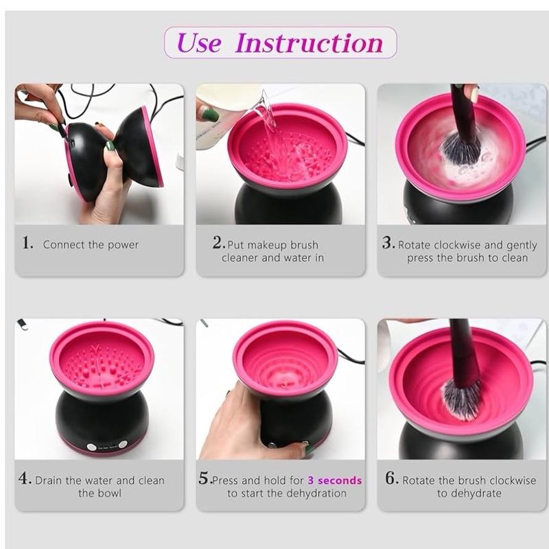 Automatic Makeup Brush Spin Cleaner - Keep Your Brushes Clean and Fresh Gift Kit