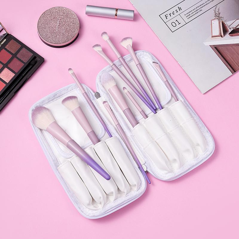 Makeup Brush Set with Storage Bag, 10pcs set Professional Makeup Brush with Soft Bristles, Multifunctional Makeup Tool for Women & Girls