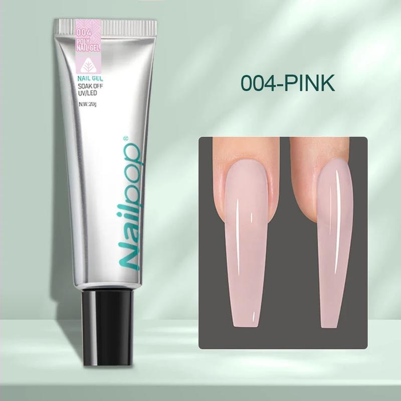 Nailpop 6 Colors Poly Nail Acrylic Gel for Nails Clear Nude Quick Extension Nails UV LED Gel for DIY Nail Art Designs 20ml dip  powder Cosmetic Manicure Cutics Nail Polish