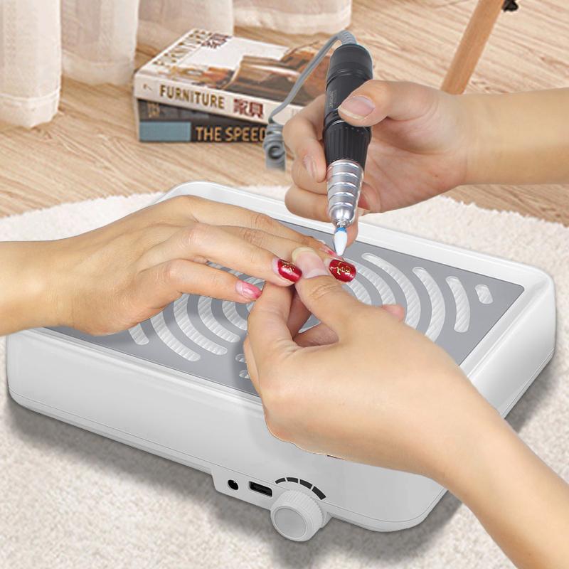 Professional Nail Dust Collector, Low Noise Nail Dust Cleaner, Nail Art Cleaning Tool, Manicure & Pedicure Tool for Home & Salon Use, Nail Supplies