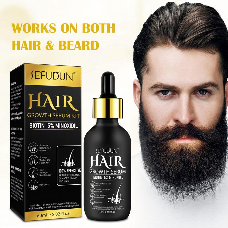 Sefudun Hair Thickening Serum 60ml - Minoxidil 5% & Biotin for Thicker, Longer, Fuller Hair Comfort Hair Care