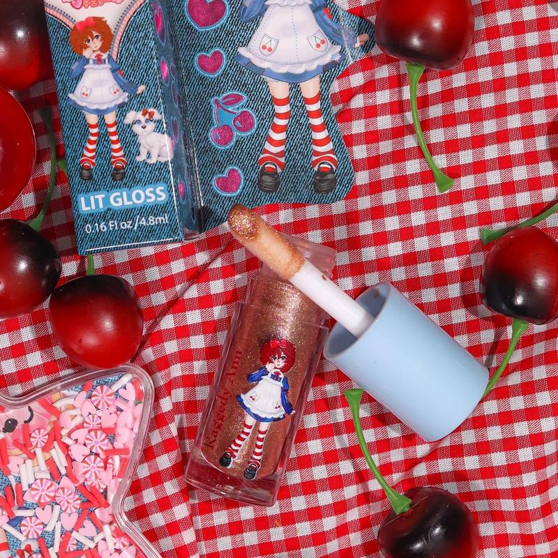 Raggedy Ann Collection Box  Cherry Makeup Mirror Cosmetic Set