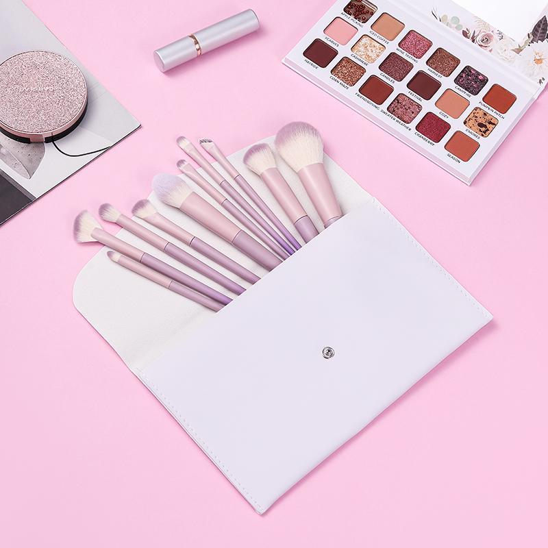 Makeup Brush Set with Storage Bag, 10pcs set Professional Makeup Brush with Soft Bristles, Multifunctional Makeup Tool for Women & Girls