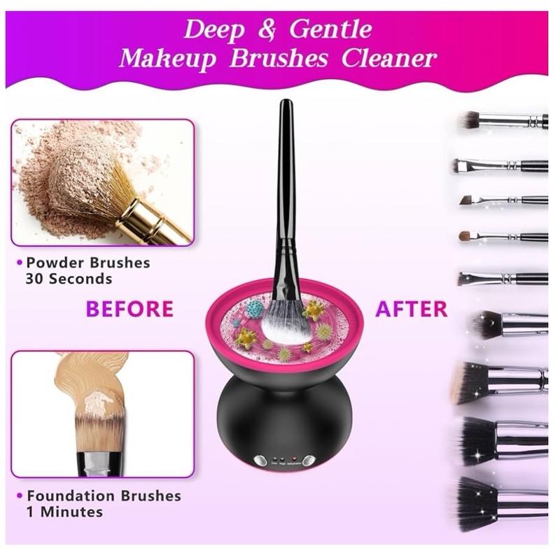 Automatic Makeup Brush Spin Cleaner - Keep Your Brushes Clean and Fresh Gift Kit