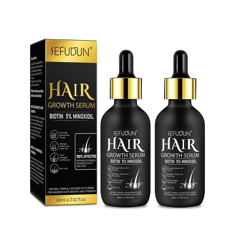 Sefudun Hair Thickening Serum 60ml - Minoxidil 5% & Biotin for Thicker, Longer, Fuller Hair Comfort Hair Care