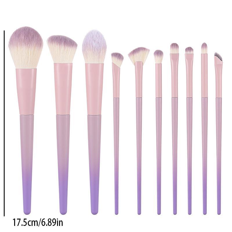 Makeup Brush Set with Storage Bag, 10pcs set Professional Makeup Brush with Soft Bristles, Multifunctional Makeup Tool for Women & Girls