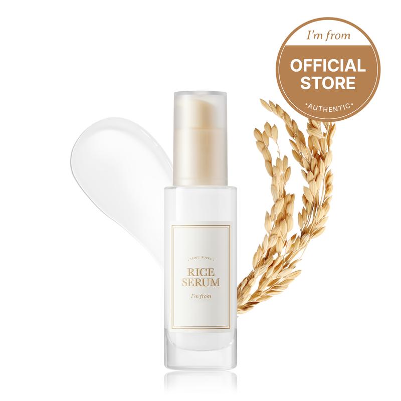 [I'M FROM OFFICIAL SHOP] Korean Special Rice Set - Rice Cream + Rice Serum, Rice Extract from Korea, Glow Essence with Niacinamide, Hydrating for Dry Skin, Vegan, Alcohol Free, Fragrance Free, K Beauty Moisture Skincare Skin Repair Hydrate Moisturizer