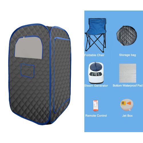 Portable Steam Sauna, Portable Sauna for Home, Sauna Tent Sauna Box with 3L Steamer with Remote Control and Folding Chair, Black,Christmas Selections,Thanksgiving, Black Friday, Cyber Monday, Christma