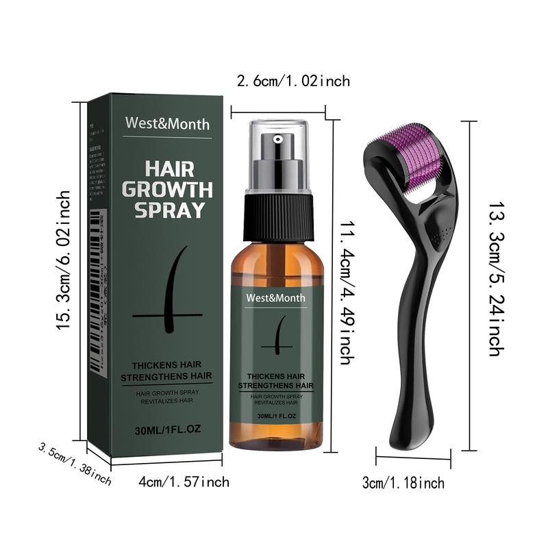 Beard Growth Serum & Beard Massage Derma Roller, 2 Counts set Beard Care Accessories for Strengthening Beard, Beard Care Product & Tool for Men Daily Use, Comfort Hair Care Supplies, Lightweight, Summer Gifts, Nutritious Oil for Beard Care