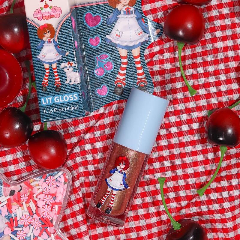 Raggedy Ann Collection Box  Cherry Makeup Mirror Cosmetic Set