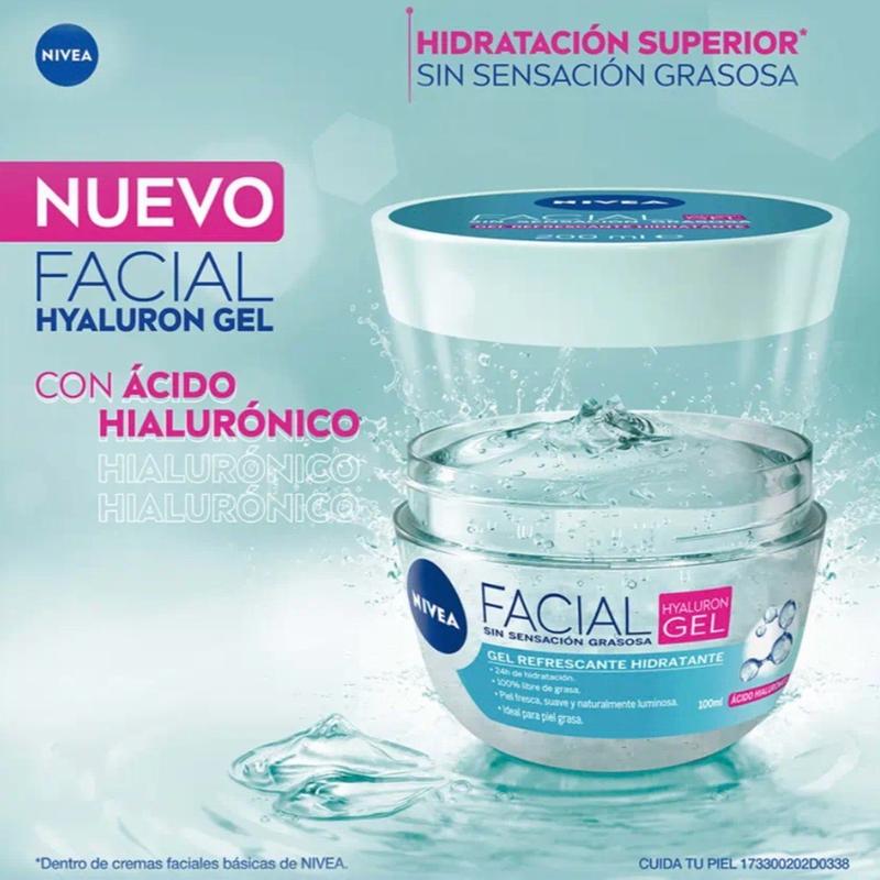 Nivea Facial Gel with Hyaluronic acid  Moisturizers for Skin Care - Skincare Hydrate Moisture