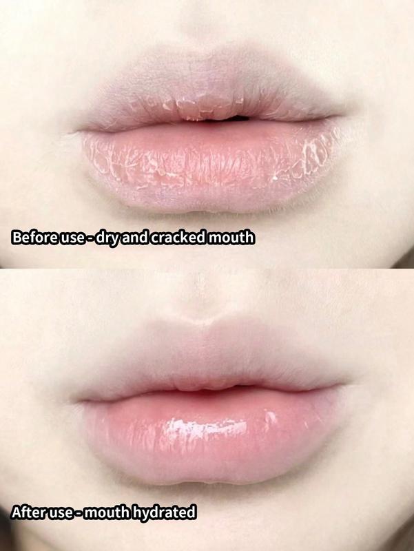 Moisturizing Water Shine & Plump Lips Anti-Chapped Lip Care Oil & Lip Balm Set (2pcs), Day & Night Lip Gloss Primer - Lipstick, Makeup