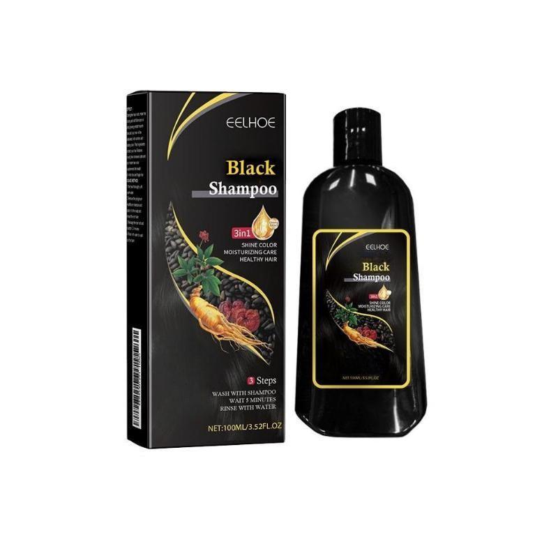 Black Hair Shampoo, Natural Extract Hair Shampoo, Moisturizing & Smoothing Hair Care   Product for Men & Women, Christmas Gift