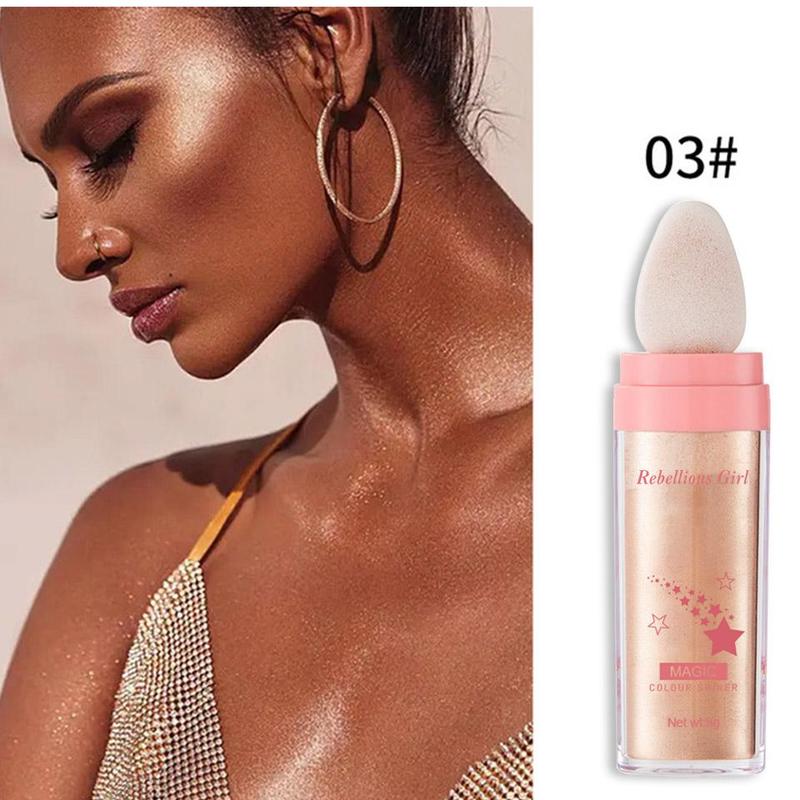 Glitter Highlighter Powder, 1 Count Face & Body Glitter Makeup Highlighter Stick, Sparkling Makeup Powder, Eye Shadow Makeup Tool