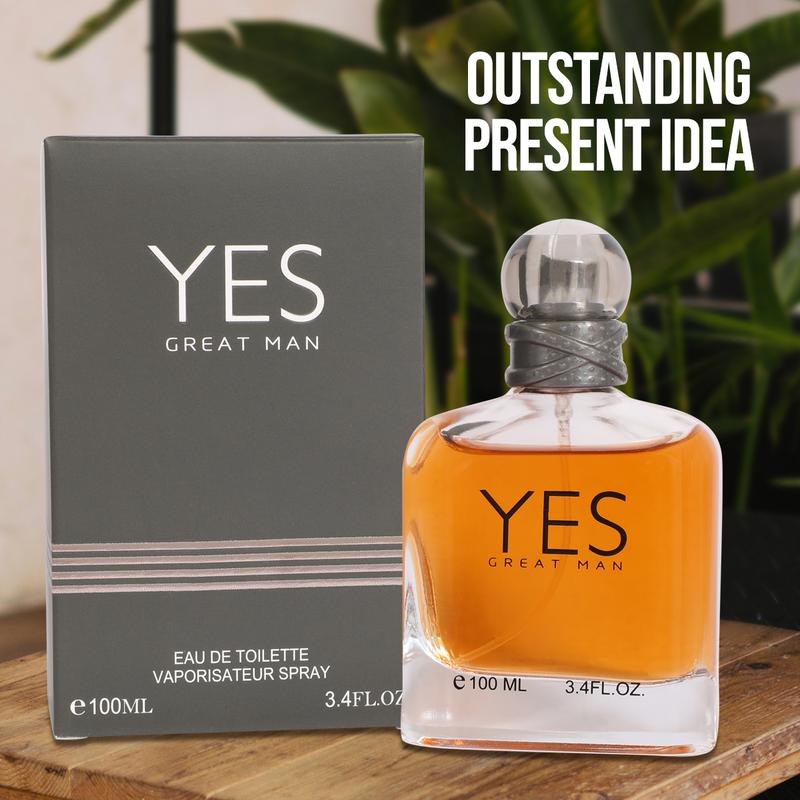 Yes Great Man Eau de Toilette Spray Cologne for Men 100ml 3.4fl.oz. - Fragrance for Men