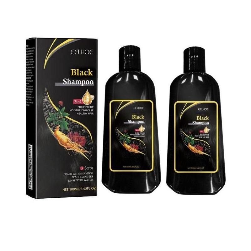 Black Hair Shampoo, Natural Extract Hair Shampoo, Moisturizing & Smoothing Hair Care   Product for Men & Women, Christmas Gift