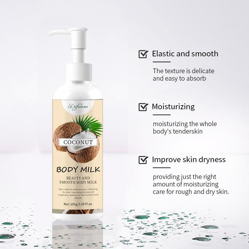 Coconut Body Milk, Moisturizing Body Lotion, Hydrating Body Care Product for Women & Men, Body Moisturizer Product for Daily Use