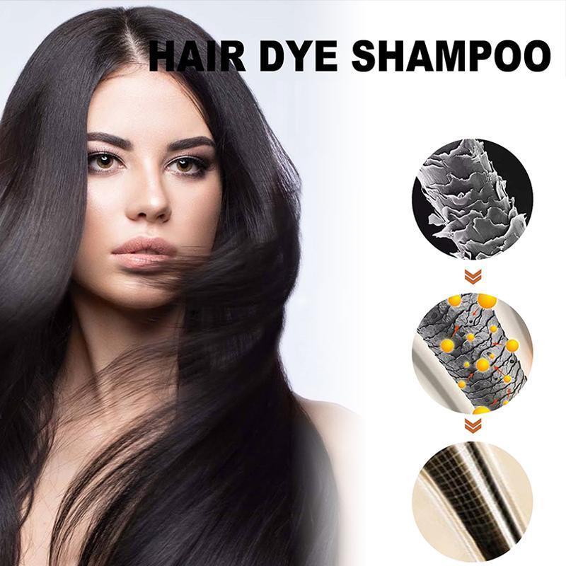 Black Hair Shampoo, Natural Extract Hair Shampoo, Moisturizing & Smoothing Hair Care   Product for Men & Women, Christmas Gift