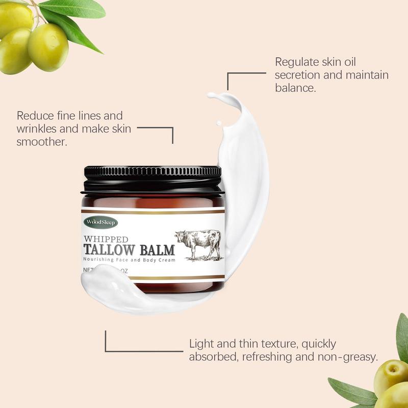 60g Tallow Balm, Moisturizing Nourishing Body & Face Cream, Hydrating Body Lotion for Women & Men, Body Care Product for Daily Use