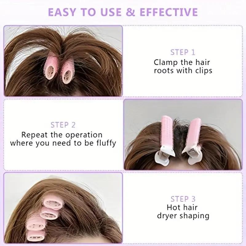 Diy Instant Hair Root Lift & Curling Clip, 8 Counts Magic Hair Clip Set, Professional Hair Styling Tools for Women & Girls