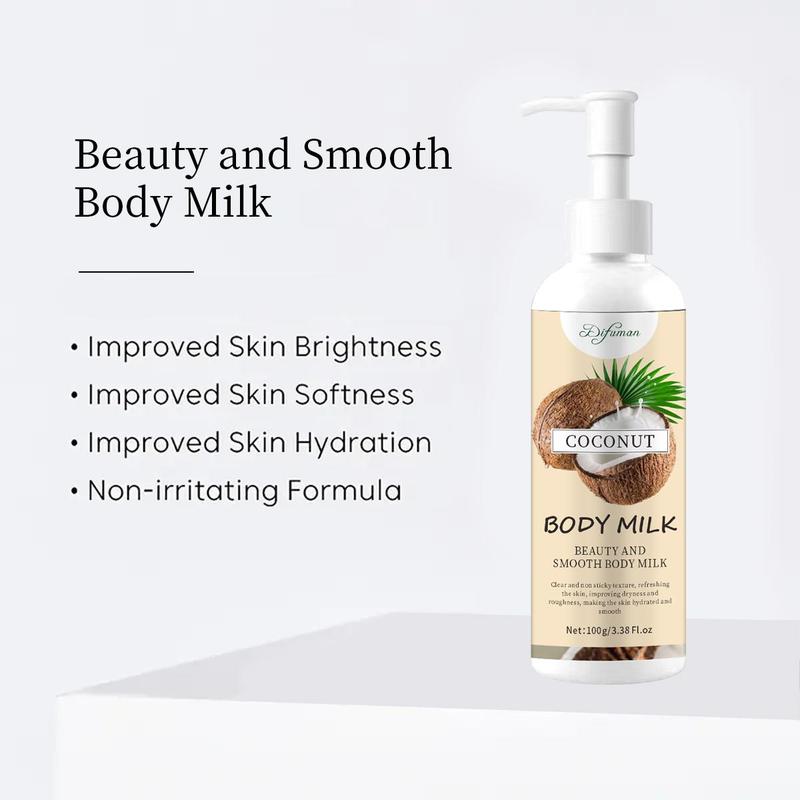 Coconut Body Milk, Moisturizing Body Lotion, Hydrating Body Care Product for Women & Men, Body Moisturizer Product for Daily Use