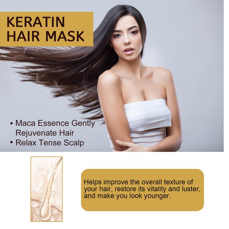 EELHOE Hair Mask - Repair and Moisturize Damaged Hair, Prevent Dryness, Split Ends and Tangles, and Hair Loss - Comfort, Skincare Conditioner Haircare