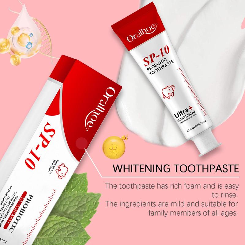 Probiotic Toothpaste, Deep Cleaning Toothpaste, Oral Care Product for Fresh Breath, Healthy Gums, Environmentally Friendly Packaging