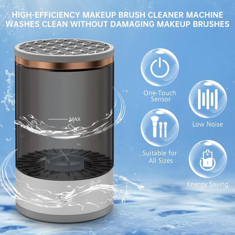 Portable Electric Makeup Brush Cleaner Summer Gift, Automatic USB Charging Brush Cleaner, Easy to Use, Professional Makeup Cleaning Tools for Women