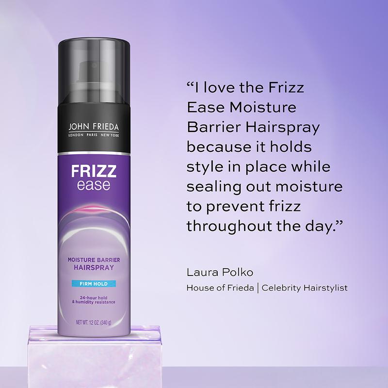 John Frieda Moisture Barrier Firm Hold Hairspray with 24 Hour Hold and Humidity Protection