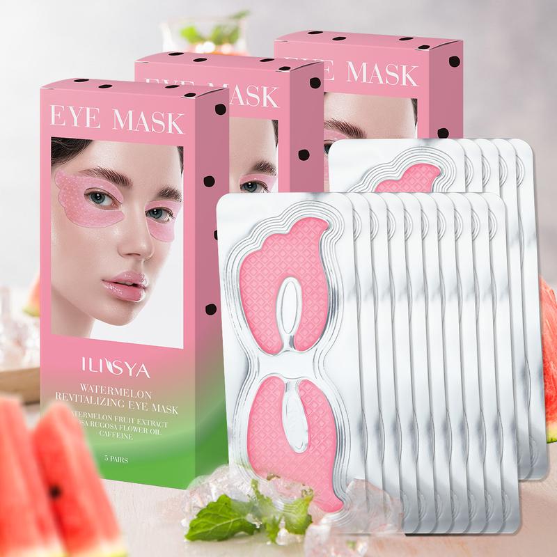 3 boxes, ILISYA watermelon butterfly eye mask, fully care the skin around the eyes, moisturize the eyes, improve eye lines, daily eye care products Skin Care