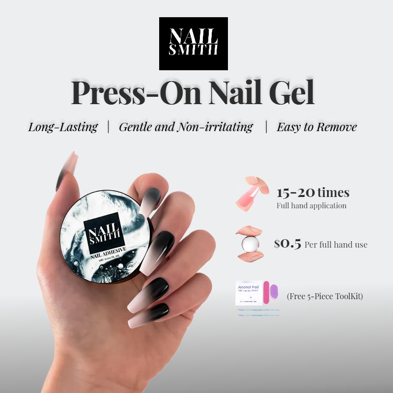 NailSmith 20g Press-On Nail Gel Solid Nail Glue Nail Tips Adhesive-Long-lasting   Super Sturdy-Nail Art Acrylic Nail Care Nail Polish