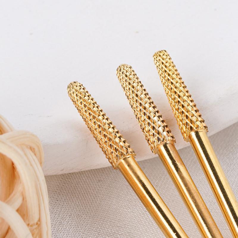 Nail Drill Bit, Golden Nail Drill Bit, Manicure Pedicure Tool, Professional Manicure Tool For Home & Salon Use